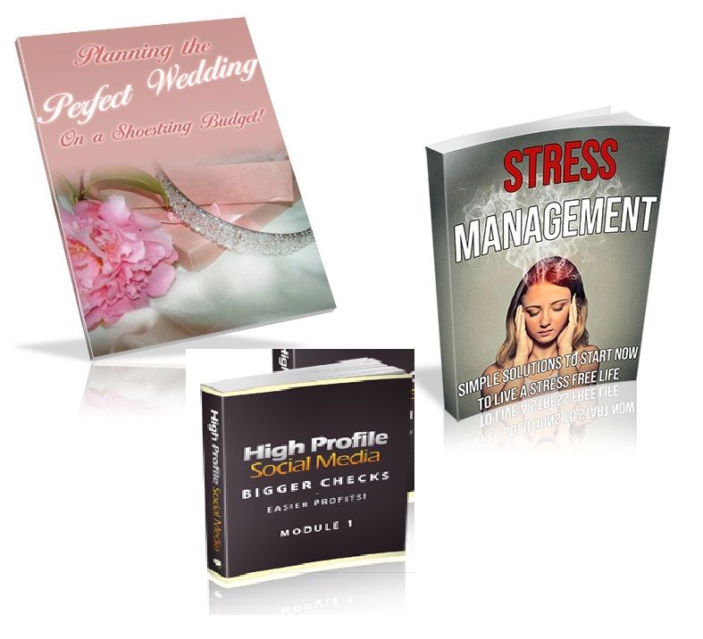 Bundle of Stress Management, Planning the Perfect Wedding & High Profile Social Media Marketing